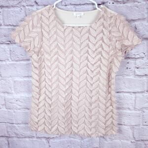 Weston Anthro Plume point top blush pink XS blouse